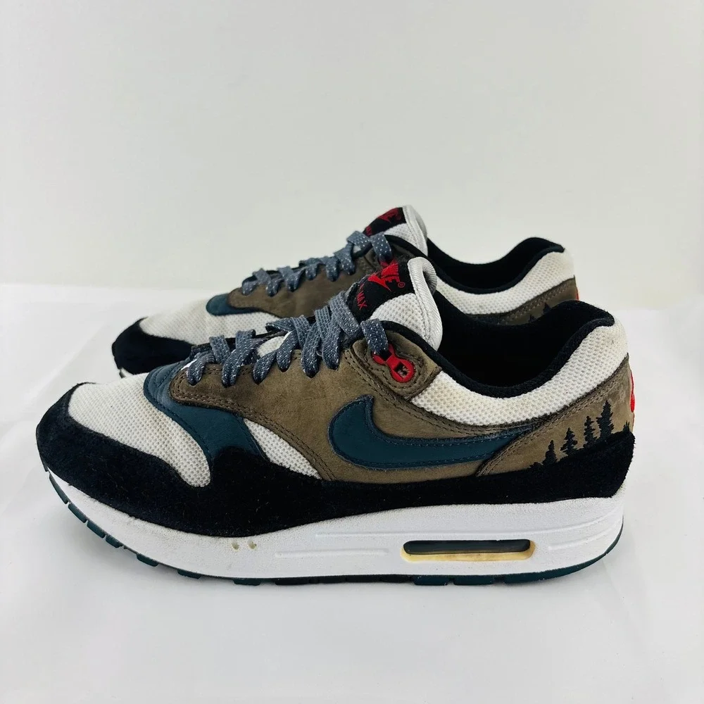 Nike Air Max 1 PRM Escape Treeline‎ Brown Black Sneaker Shoes Men's 8 FJ0698-100